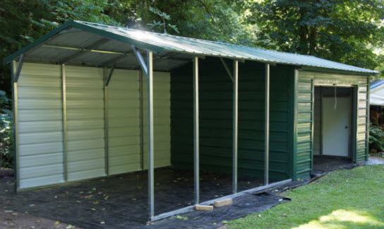 A-frame Carport with Storage