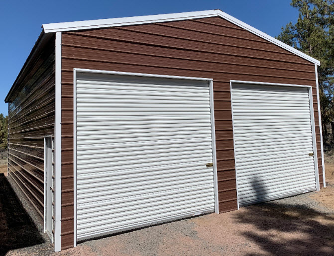 Metal Garage Double Doors