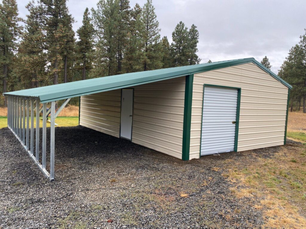 A-frame Carport with Storage